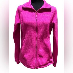 Columbia Benton Fuchsia Full-Zip Jacket Women’s Size Small Warm & Stylish Fleece